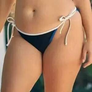 AERIE Black String Bikini Bottom Cheeky Coquine sz M NWT